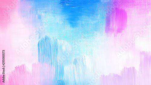 Soft pastel colors blend harmoniously in dreamy abstract painting, evoking sense of calm and creativity