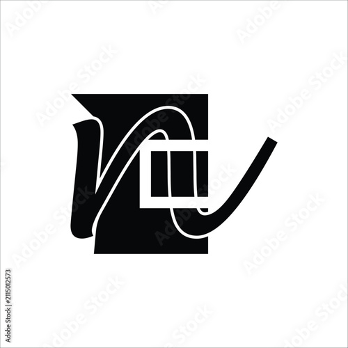 NE  Letter On luxury Logo	
