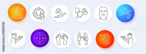 Quadro su tela Crime set icon