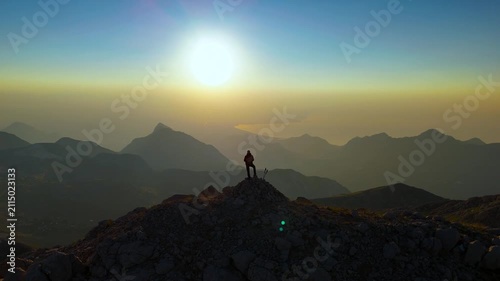 Tunc Mountain Peak Sunrise Silhouette