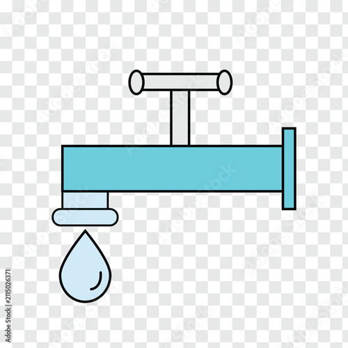 Faucet with falling drop web icon isolated on isolated background. Water tap solid vector icon. vector illustration. eps file 90.