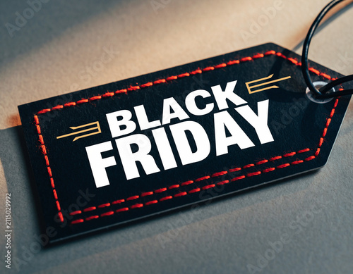 Elegant black promotional tag featuring prominent white lettering, signaling a massive annual shopping event with significant discounts and special offers for savvy shoppers