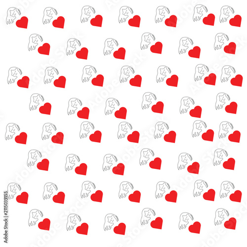 Girl with a heart wallpaper