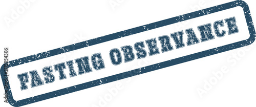 Canvas Print Authentic Grunge Rubber Stamp Mark Implying Fasting Observance on a White Surfac
