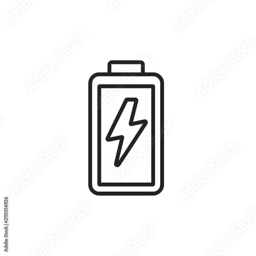 Battery Charging Outline Vector Icon