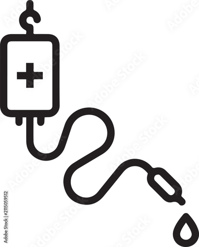Bild auf Leinwand blood bag vector icon, IV bag in trendy flat style