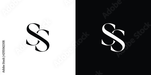 Modern and elegant SS initials logo design