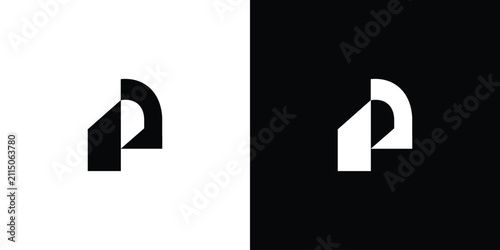 Modern and strong letter P initials logo design