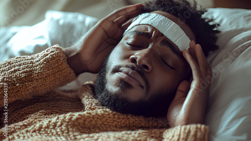 A person is suffering from a headache.