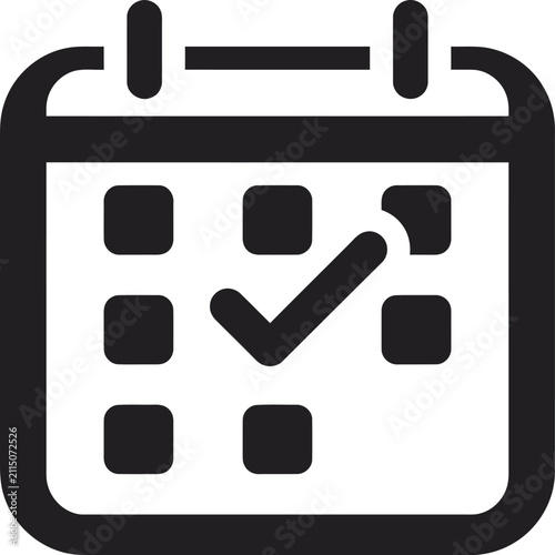 vector calendar checkbox icon illustration