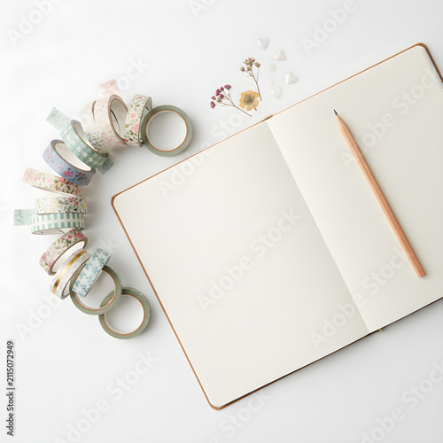 Notebook and pencil