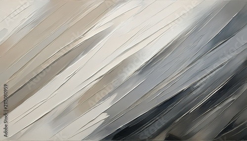 Abstract Diagonal Brushstrokes In Soft Gray And Beige Minimalist Painting Texture