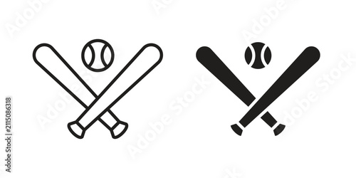 Fotografie Baseball icon vector logos series. EPS10
