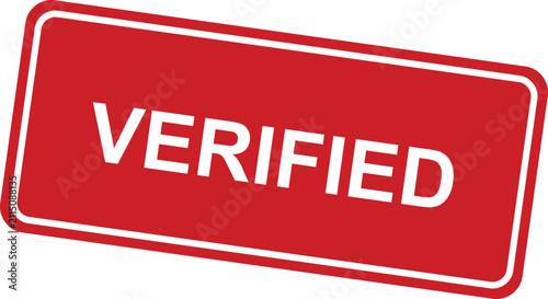 Official verified stamp icon for business documents and quality assurance
