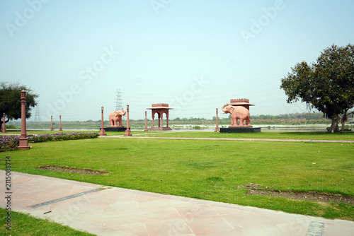 Yamuna Ghat, Kashmiri Gate, Sacred Reflections of Old Delhi, Beautiful Green Landscape, Yamuna Bed, New Delhi, India