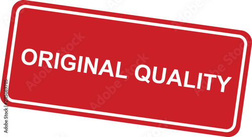Original quality certified stamp design with professional typography and graphics