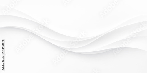 Abstract smooth white wave texture background design with flowing curved lines, modern digital wave sculpture effect, elegant minimalist banner and clean presentation backdrop.