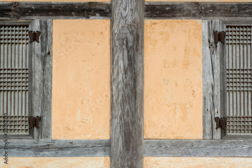 Traditional Wooden Window and Wall Detail