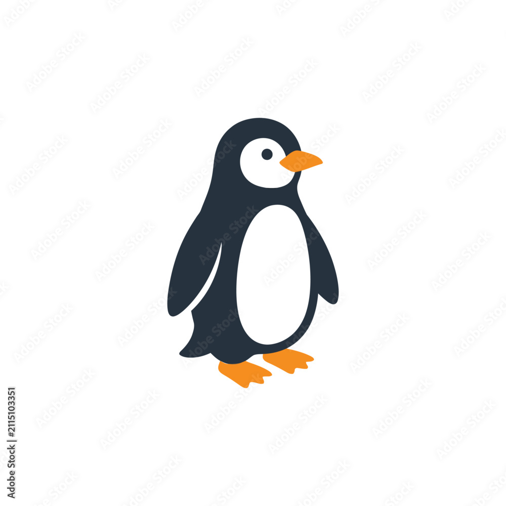 Fototapeta premium Minimalist Penguin Vector Illustration