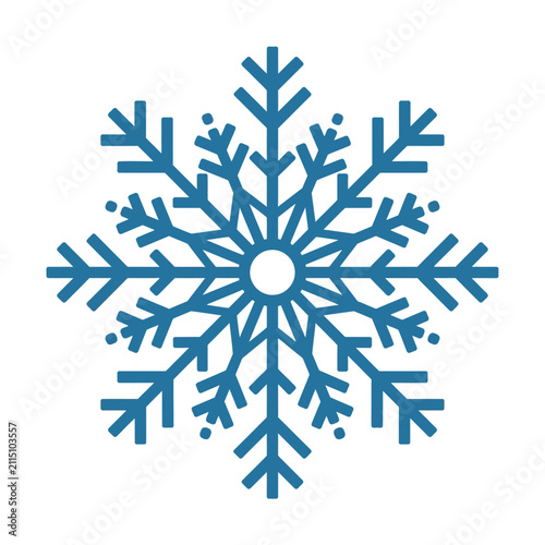Minimal Snowflake Vector Icon
