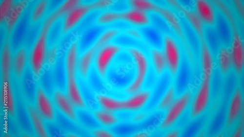 Abstract circular ripples pattern in shades of blue and pink