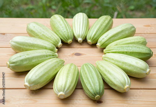 Freshly harvested green zuc...