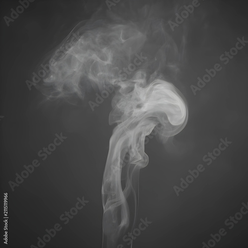 White smoke or vapor rising...