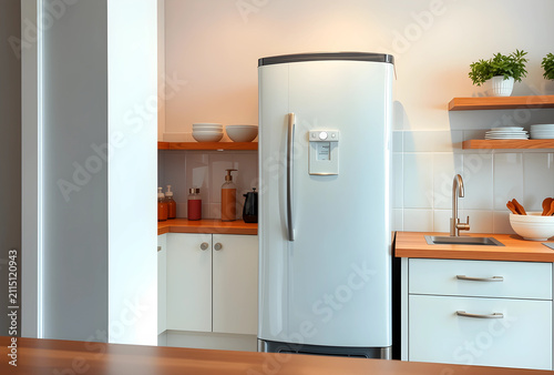 Modern kitchen interior wit...