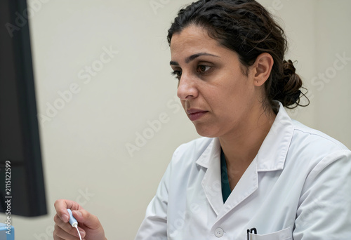 Female doctor or scientist ...
