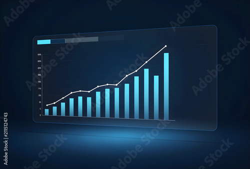 Digital bar chart and line ...