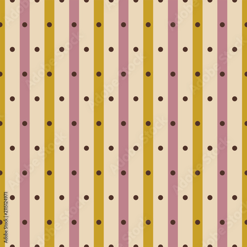 Seamless pattern with stripe and circle