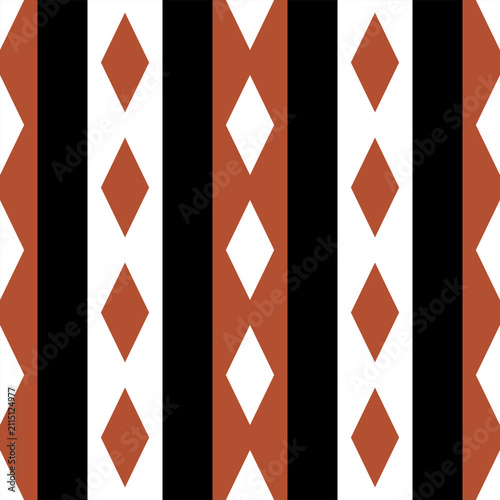 Seamless pattern with rhombus and stripe