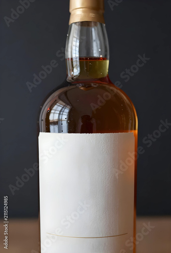 Whiskey bottle with blank l...
