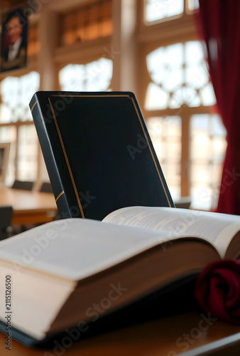 Open book and standing book...