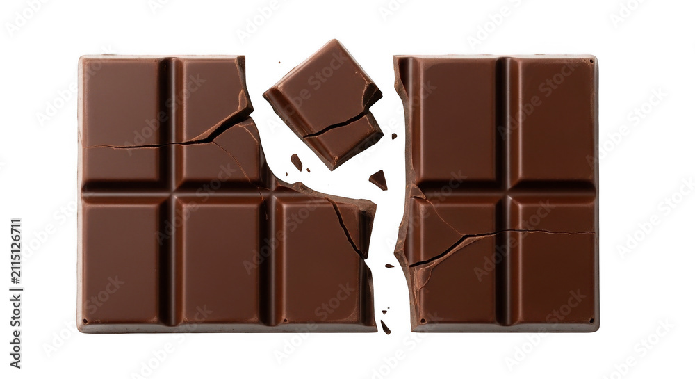 Fototapeta premium Rich chocolate bars with a decorative design