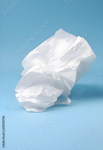 Crumpled white paper on a l...