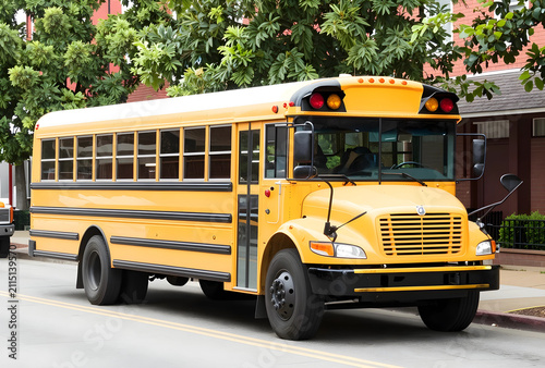 Classic yellow school bus p...