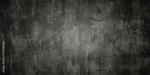 Grungy Concrete Texture: A dark, distressed concrete wall with a rough, abstract texture, showcasing a weathered and industrial aesthetic.