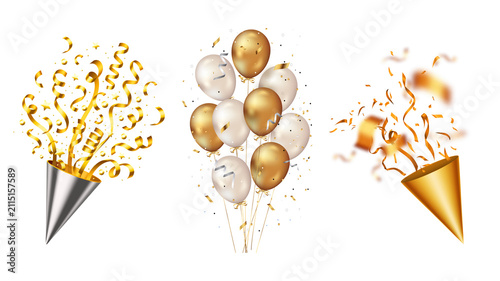 Set of Party Element Festive Icon