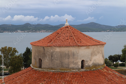Dome of St. Donatus' Church on a cloudy day, Zadar, Croatia