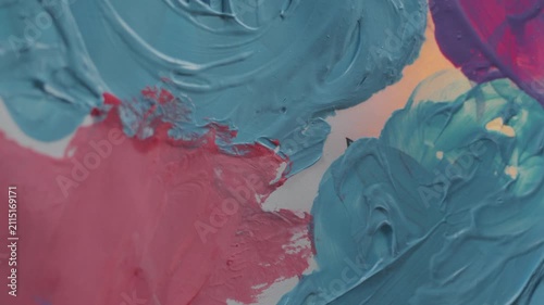 Elegant macro video featuring a light sweep over peach-colored strokes