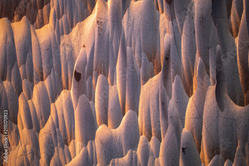 Volcanic Pumice Stone Landscape texture in warm light