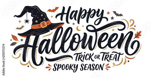 Happy Halloween Spooky Season Typography