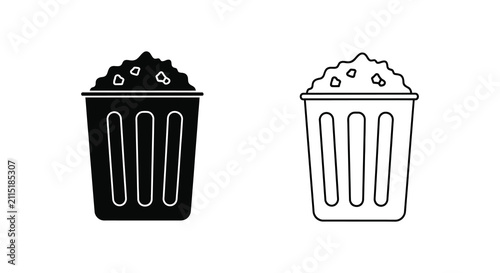 Fotografía Trash can silhouette waste bin garbage discard