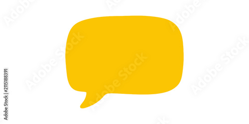 Obraz na płótnie Speech bubble message box isolated on transparent background.