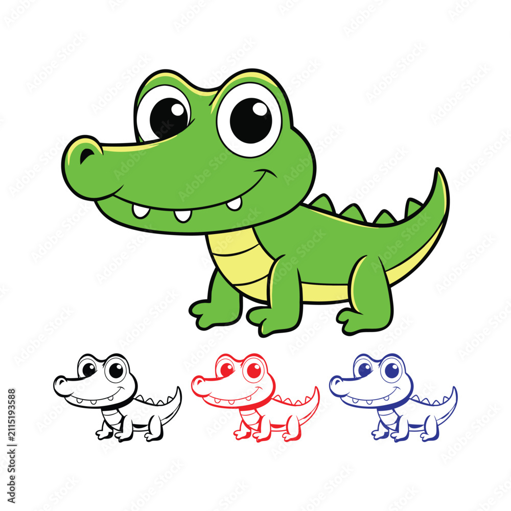 Fototapeta premium Cute Baby Crocodile