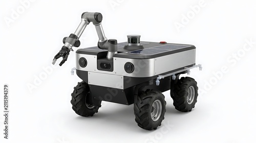 Autonomous Agricultural Robot with Robotic Arm and Solar Panels for Modern Smart Farming