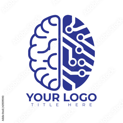 Creative idea business vector logo template concept abstract human brain sign illustration