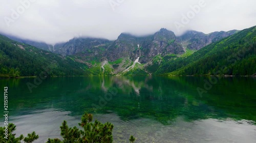 Scenic View of Morskie Oko Alpine Lake in Tatra National Park, Poland