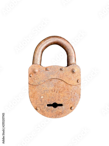 Old Rusty Padlock Security Icon PNG , isolated on transparent background